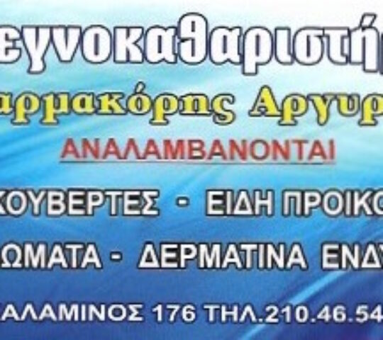 Στεγνοκαθαριστήριο Φαρμακόρης Αργύρης